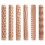 12Pcs Clay Modeling Pattern Rollers, Texture Rollers for Clay Wooden Handle Pottery Tools Stars Wood Wave 2