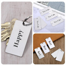 Stainless Steel Metal Engraving Blanks, Rectangle Blank Tags for Stamping and DIY Crafts, 1x2 Inch, 40 Pack