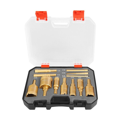 24pc Brazing Hole Opener Marble Multi-Purpose Drilling Bit Vitrified Brick Ceramic Stone Reaming Bit Set 6-35mm 1