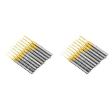 20 Pieces Titanium Coated Engraving Milling Cutter Carbide Bits, 0.8-3mm, 1/8inch Shank End Mill Sets for Rotary Tools