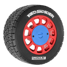 Neumático de Goma de 100 mm para Reemplazo de 12 mm, 14 mm, 17 mm para WRC para Fiesta Rally RC Car 7374T Adaptadores Azules