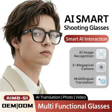 AI Glasses AI Translation 5MP HD Camera 4K Image Call Recording Music Sunglasses White