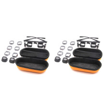 2 Set 24X Headband Magnifying Glass with LED Light for Watch Repair Soldering Magnifier Loupe Welding Glasses Black
