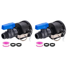 2X IBC Tote Adapter, 2 Inch Cam Lock for 275-330 Gallon IBC Tote Tank, IBC Tote to Garden Hose Fittings Adapter