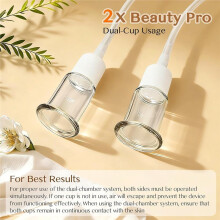 Electric Facial Cupping Set, 6 Glass Cups for Face, Eye & Neck Massage, Reduce Puffiness & Improve Skin Appearance