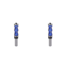 2X Frees 12,7 mm Schacht 45 mm Verzonken Frees VHM Spiraal Dubbel Gelagerde CNC-Frees voor Hout