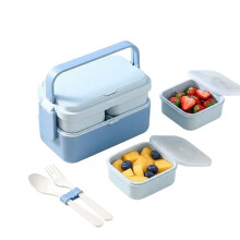 Picknick Lunchbox, Mikrowellengeeignete Bambusfaser Lunchbox, Lebensmittelaufbewahrungsbehälter, Schul-Lunchbox für Kinder