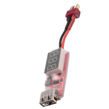 2X 2S-6S Lipo Lithium Battery to USB Charger Converter with Voltage Display Adapter Board T Plug