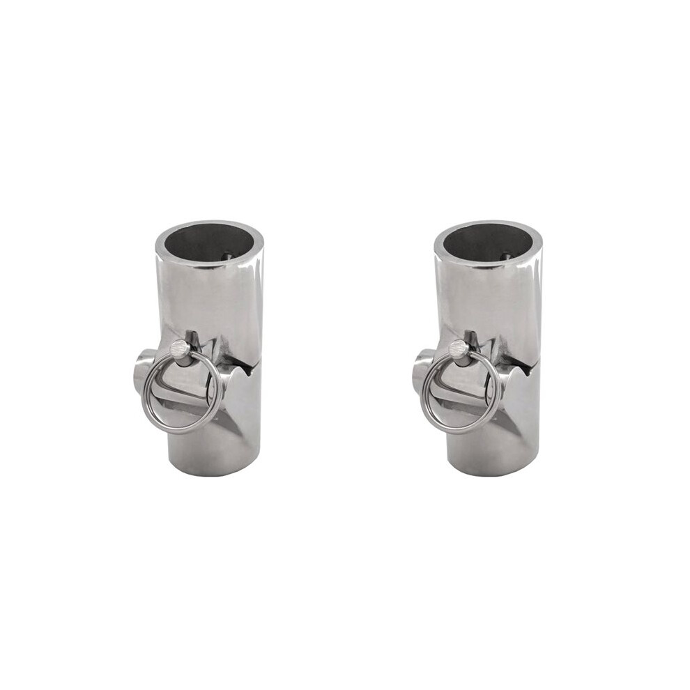 2X Pole Railing Mast Canopy Pull Pin Tube Pipe Swivel Coupling Connector Boat Hardware Accessories 25Mm 4714247920507