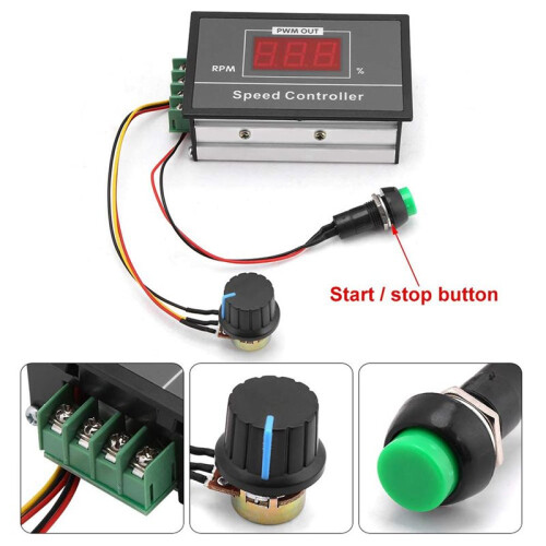 4X  6-60V PWM  Motor Speed Controller (PWM) Speed Adjustable Stepless Governor Regulator, Motor Speed Controller