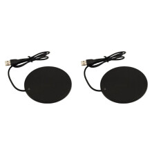 2X Coffee Cup Heating Glass, USB Heating Bearing Electric Heating Milk Thermostatic Water for 5V Office Desk House