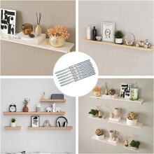 12X Floating Shelf Support Bracket,Hidden Brackets for Floating Wood Shelves-Blind Shelf Supports-Great Support
