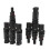 4X Photovoltaic Connector T-Type Four-Way One-Point Four-Way Conversion Connector Solar Panel Assembly Parallel Plug 2