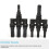 4X Photovoltaic Connector T-Type Four-Way One-Point Four-Way Conversion Connector Solar Panel Assembly Parallel Plug 7