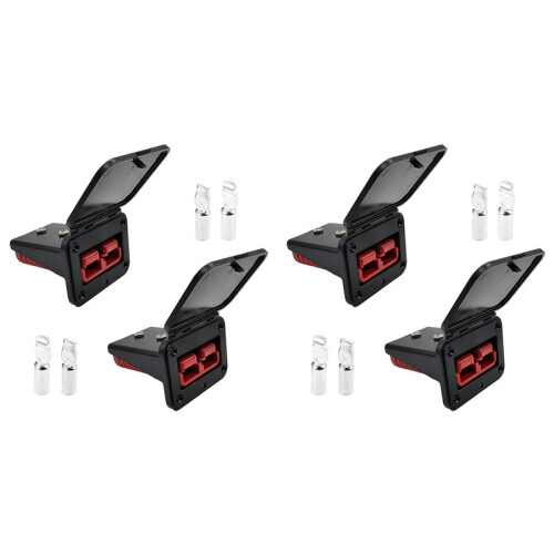 4PCS Plug Mounting Panel with Dust Cover, Panel Base with Dust Cover,Compatible with for Anderson SB175 Series 50A