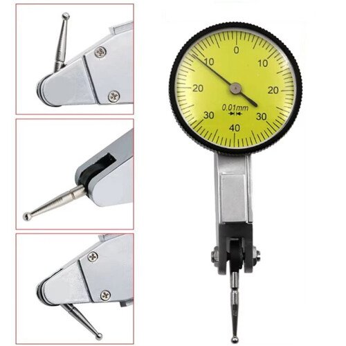 2pcs 0-0.8mm Level Gauge Scale Precision Dial Test Indicator Digital Indicator Universal Flexible Magnetic Base Stand 2