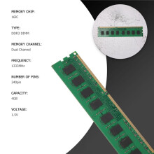 MemóRia DDR3 4G RAM 1333Mhz 240 Pinos MemóRia Desktop PC3-10600 DIMM RAM MemóRia para MemóRia Dedicada
