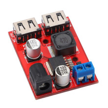 5X LM2596 LM2596S Dual USB - 9V 12V 24V 36V to 5V 3A Step Down Buck Converter Board Car Charger Solar Power Module