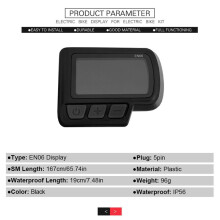 E-Bike Display Meter LCD-EN06 Display 24V 36V 48V med USB Power Speed Display E-Bike VattentäT Kontakt