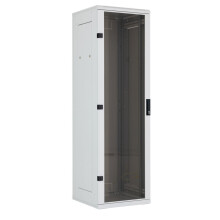 Triton 19"Schrank 42HE, B600/T 600, Lichtgrau, bis 800Kg, Glastür,