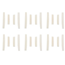 12 Sets of 24Pcs 6 String Acoustic Guitar Bone Bridge Saddle and Nut Made of Real Bone