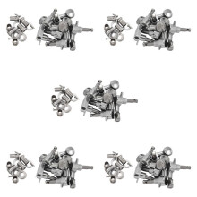 5X Fleur Tuning Pegs / Strings for Stratocaster / Tele / Acoustic Guitar 6L Silver