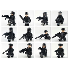 12pc Special Forces Army Figures Set - Military Toy Soldiers & Weapons (Lego Compatible)