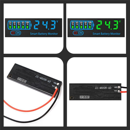 18650 Li-Ion Lipo Lithium Test 7-55V Acid Battery Level Indicator Tester LEDDisplay Meter Module Capacity VoltageMeter,D