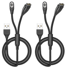 2PCS Flexible Cord Cable Charger Cable for /Shoin AS800/S810/S803 Earpieces Sport Watch