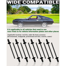 RVS Rosette Rivets VIN Tag Rivets Vervanging voor voor voor AMC Deur Dash Cowl Trim Tag Bevestigingsmiddelen