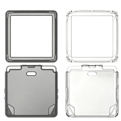 For Anbernic RG Rotate Game Console Protective Cover Transparent TPU Shock Resistant Case Clear Shell 2pcs