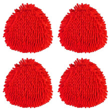 Remplacement de Tête de Mop en Pack de 4 Compatible avec le Pad en Microfibre Chenille EasyWring Rouge