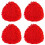 4 Pack Mop  Replacement Compatiable for  EasyWring Red Microfiber Chenille Mop Pad 1