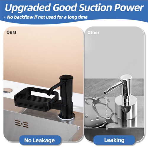 Wonrefact Stainless Steel Soap Dispenser for Kitchen Sink, Rustproof Liquid Dish Soap Pump