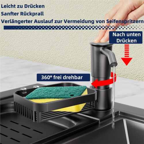 Wonrefact Stainless Steel Soap Dispenser for Kitchen Sink, Rustproof Liquid Dish Soap Pump 1