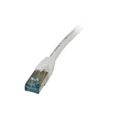Patchkabel RJ45, CAT6A 500Mhz,  0.15m, weiss, S-STP(S/FTP), TPE/LSZH(Superflex), AWG26, Synergy 21
