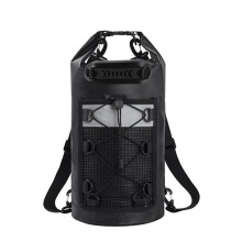 Mochila Impermeable de 20L para Kayak, Senderismo, Camping, Navegación, Playa y Natación Negra