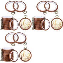 3 Inch Embroidery Hoops, 36 Pcs Embroidery Hoop Frame Circular Wood Rubber Hoops for Sewing, , DIY Hanging Gifts
