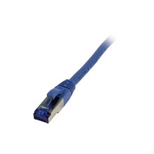 Patchkabel RJ45, CAT6A 500Mhz,  0.25m, blau, S-STP(S/FTP), TPE/LSZH(Superflex), AWG26, Synergy 21