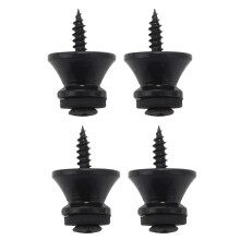 4 x Elektrische Akustikgitarre Bassgurt Knopfschraube Verschlussstifte Pegs Pads HotFarbe: Schwarz