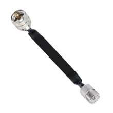 2X Window/Door Pass Through Flat RF Coaxial Cable PL295 UHF Male to SO239 UHF Female 50 Ohm RF Coax Pigtail Cord,50cm