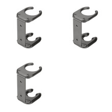 3X Hair Dryer Holder Wall Mount for HD18 Metal Hair Dryer Rack with Self Adhesive Installation Stand Grey