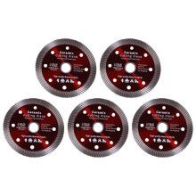 5 Stuks Turbo Snijdisk Set voor Haakse Slijper Porselein Tegel Keramiek Marmer Zware Constructie Zaagschijven