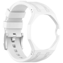 2-in-1 PC Case+Silicone Strap for X AP Royal Pocket Watch Change to Wristwatch Integrated Modification White