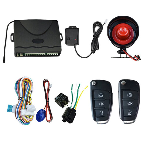 Bil Auto Säkerhetssystem Inbrottslarm Skydd Antitheft System Fjärrkontroll Siren Kablar Programmerbar 1