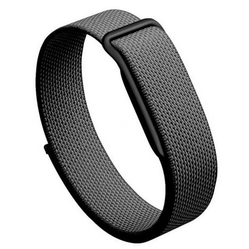 Air Nylon Watch Strap Breathable Braided Loop Bracelet Adjustable Replacement Wristband Accessory for  Black