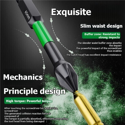 Magnetic PH2 Screwdriver Bits Set High Torque Anti-Impact Hex Shank Drill Driver Bits 50mm & 65mm Size Kit 2