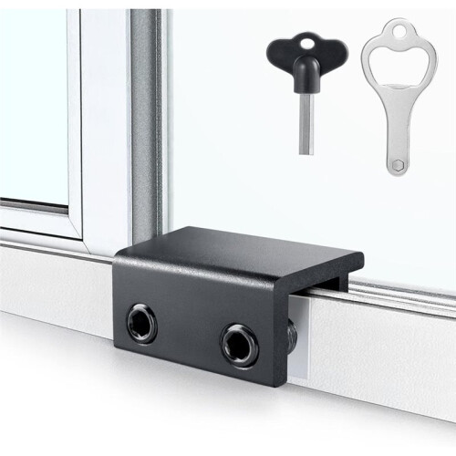 Window Locks,Sliding Window Locks with Key,Easv to Install,Adjustable Security Window Lock for Patio Bedroom Home, 8PCS 1