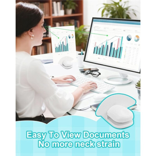 2 Pack Paper Holder Stand for Typing - Portable Desktop Document Folder Holders Clamp for A4 Paper and Copies 1