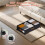 Under Bed Storage with Wheels Rolling Underbed Organizer with Clear Lid & Dividers 3